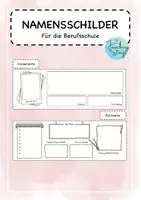 Vorschau - Anderer Materialtyp - Freebie: Namensschilder für die Berufsschule - Deckblatt