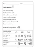 Vorschau - Arbeitsblätter - Lesen, Textverständnis, Differenzierung, Neles Geburtstag - Seite 1