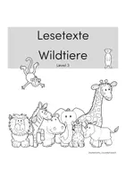 Vorschau - Arbeitsblätter - Lesetexte Wildtiere Schwierigkeitsstufe: schwer - Seite 1