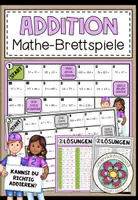 Vorschau - Stationenlernen - ADDITION (im Zahlenraum N) – 3 Mathe-Brettspiele - Deckblatt