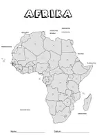Vorschau - Arbeitsblätter - Kontinent Afrika stumme Karte mit Staaten - Deckblatt