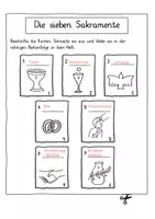 Vorschau - Arbeitsblätter - Die 7 Sakramente - katholische Religion - Deckblatt