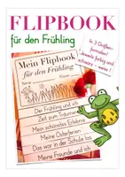 Vorschau - Mal- und Bastelvorlagen - Flipbook Frühling / Osterferien - Deckblatt