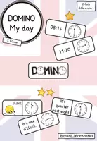 Vorschau - Spiele - Domino: My day / Uhrzeit (3. Klasse, Playway) - Deckblatt
