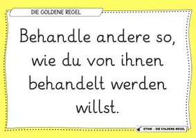 Vorschau - Poster - Ethik - DIE GOLDENE REGEL - Weltreligionen - Seite 1