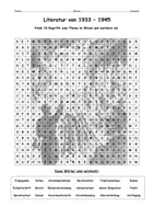 Vorschau - Arbeitsblätter - Suchsel Literaturepoche 1933 - 1945 - als PDF & Word - Seite 1