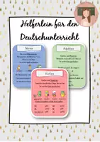 Vorschau - Merkblätter - Helferlein Deutsch_grundschulmaterialien_ - Deckblatt