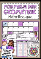 Vorschau - Stationenlernen - FORMELN DER GEOMETRIE – Mathe-Brettspiel - Deckblatt