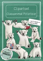 Aperçu - Cliparts/Visuels - Lot de cliparts - La classe des ours polaires (usage privé) - Page de couverture