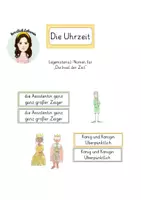 Vorschau - Präsentationen/Tafelbilder - Die Uhrzeit: Legematerial- Namen für die Geschichte "Insel der Zeit" - Deckblatt