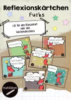 Vorschau - Fördermaterial/Inklusion - Reflexionskärtchen Fuchs - Deckblatt