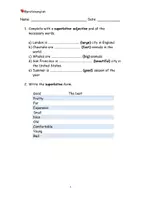 Vorschau - Unterrichtsreihen - Komparativ und Superlativ Arbeitsblatt auf Englisch. - Seite 3