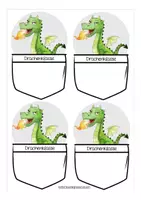 Vorschau - Anderer Materialtyp - Aufkleber Namensschild Drachenklasse Klassentier Drache Märchen - Seite 2