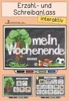 Vorschau - Präsentationen/Tafelbilder - Interaktiver Erzählanlass Wochenende - Deckblatt