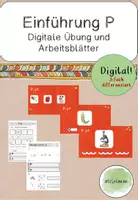 Vorschau - Arbeitsblätter - Einführung P - digitale Übung und Arbeitsblätter - Deckblatt