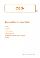 Vorschau - Arbeitsblätter - DaZ A2 Konversation Thema Essen - Deckblatt