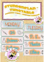 Vorschau - Poster - Stundenplan - summer vibes . -- English version - Deckblatt