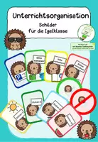 Vorschau - Anderer Materialtyp - Schilder für die Igelklasse - Hausübungsparkplatz, WC, Stationen - Deckblatt