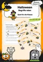 Vorschau - Spiele - Halloween - Deutsch - Spiel-> Begriffe raten - erklären, darstellen, zeichnen - Spiel für die ganze Klasse - Deckblatt