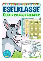 Vorschau - Mal- und Bastelvorlagen - Geburtstagskalender Eselklasse Klassentier Esel - Deckblatt