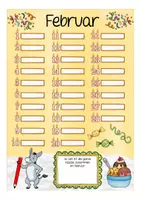 Vorschau - Mal- und Bastelvorlagen - Geburtstagskalender Eselklasse Klassentier Esel - Seite 3