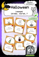 Vorschau - Stationenlernen - Halloween - Deutsch - Lesespiel - Ich habe... . Wer hat ... ? - Deckblatt