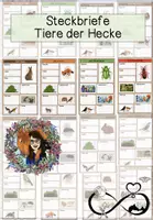 Vorschau - Arbeitsblätter - Steckbrief- Tiere der Hecke - Deckblatt