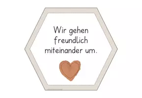 Vorschau - Poster - Klassenregeln Sechsecke Beige #hellospringateduki - Seite 3