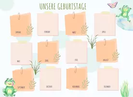Vorschau - Poster - Geburtstagskalender für die Froschklasse - Seite 1