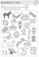 Vorschau - Arbeitsblätter - Buchstabe Z / z - Einführung in GRUNDSCHRIFT - inklusive Geschichte und Puzzle - Seite 2