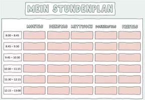Vorschau - Anderer Materialtyp - Stundenplan zur individuellen Gestaltung - Classroom Management - Seite 2