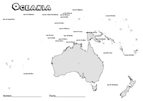 Vista previa - Unidades / Secuencias / Situaciones de Aprendizaje - Mapa mundo de Oceanía con estados - Portada