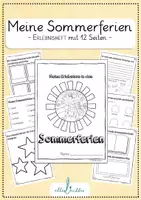 Vorschau - Arbeitsblätter - Meine Sommerferien - Erlebnisheft - Deckblatt