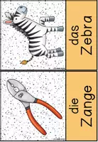 Vorschau - Fördermaterial/Inklusion - Buchstabe Z/z - Bildkarten und Wortkarten (Anlaut - Inlaut - Auslaut) - Seite 2
