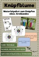 Vorschau - Mal- und Bastelvorlagen - Armband knüpfen mit der Knüpfblume (Doppelstunde und als Differenzierung) - Deckblatt