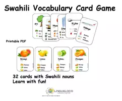 Vorschau - Spiele - Swahili Vokabeln Kartenspiel I - Seite 1