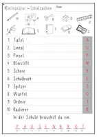 Vorschau - Arbeitsblätter - Mini-Lesespur Schulsachen für 1. und 2. Klasse - Seite 3