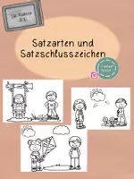 Vorschau - Bildkarten - Satzarten und Satzschlusszeichen - Deckblatt