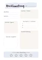 Vorschau - Arbeitsblätter - Buchbewertung - Seite 1