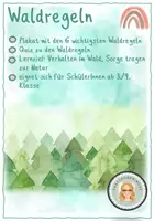 Vorschau - Arbeitsblätter - Waldregeln und Quiz - Deckblatt