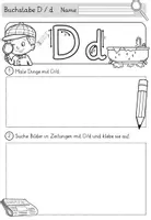 Vorschau - Arbeitsblätter - Buchstabe D / d - Einführung in GRUNDSCHRIFT - inklusive Geschichte und Puzzle - Seite 3
