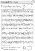 Vorschau - Unterrichtsreihen - Buchstabe D / d - Einführung inklusive Geschichte - Buchstabeneinführung Arbeitsblätter - Seite 1