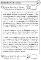 Vorschau - Arbeitsblätter - Buchstabe N / n - Einführung inklusive Geschichte - Buchstabeneinführung - Seite 1