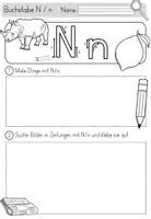 Vorschau - Arbeitsblätter - Buchstabe N / n - Einführung inklusive Geschichte - Buchstabeneinführung - Seite 3