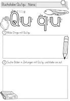 Vorschau - Arbeitsblätter - Buchstabe Q / Qu - Einführung inklusive Geschichte - Buchstabeneinführung - Seite 3