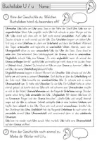 Vorschau - Unterrichtsreihen - Buchstabe U/ u - Einführung inklusive Geschichte - Buchstabeneinführung - Seite 1