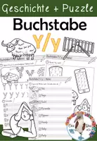 Vorschau - Arbeitsblätter - Buchstabe Y / y - Einführung inklusive Geschichte - Buchstabeneinführung - Deckblatt