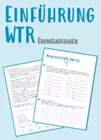 Vorschau - Arbeitsblätter - Einführung WTR (spielerisch rechnen mit dem neuen Taschenrechner) - Deckblatt