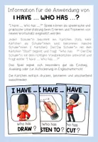 Vorschau - Spiele - Classroom Instructions - I have .. who has ...? - Seite 1