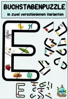 Vorschau - Mal- und Bastelvorlagen - Buchstabenpuzzle "E" mit Anlauten - 2-fach differenziert - DaZ / Deutsch - Deckblatt
